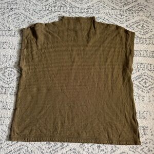 Madewell Olive Green Cape Style Blouse Sz XL